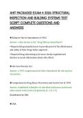 AHIT PACKAGED EXAM 4 2026 STRUCTURAL&NewLine;INSPECTION AND BUILDING SYSTEMS TEST&NewLine;SCRIPT COMPLETE QUESTIONS AND&NewLine;ANSWERS