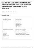 Taco Bell Shift Leader EXAM QUESTIONS AND VERIFIED SOLUTIONS &vert;2026&vert; Exam Questions & Answers Test &vert;&vert; ELABORATED &DETAILED ANSWERS&excl;&excl;&NewLine;&NewLine;