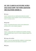 AIC 300 CLAIMS IN AN EVOLVING WORLD&NewLine;2026 EXAM SCRIPT TEST PAPER QUESTIONS&NewLine;AND SOLUTIONS GRADED A&plus;
