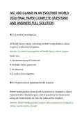 AIC 300 CLAIMS IN AN EVOLVING WORLD&NewLine;2026 FINAL PAPER COMPLETE QUESTIONS&NewLine;AND ANSWERS FULL SOLUTION&NewLine;