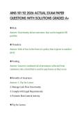 AINS 101 112 2026 ACTUAL EXAM PAPER&NewLine;QUESTIONS WITH SOLUTIONS GRADED A&plus;