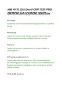 AINS 101 112 2026 EXAM SCRIPT TEST PAPER&NewLine;QUESTIONS AND SOLUTIONS GRADED A&plus;