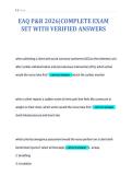 EAQ P&R 2026&vert;COMPLETE EXAM&NewLine;SET WITH VERIFIED ANSWERS