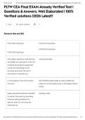 PLTW CEA Final EXAM Already Verified Test &vert; Questions & Answers&comma; Well Elaborated &vert; 100&percnt; Verified solutions &vert;2026 Latest&excl;&excl;&NewLine;&NewLine;