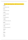 Bio 231 Exam Questions with Correct Answers