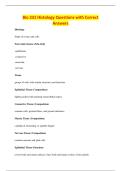 Bio 231 Histology Questions with Correct&NewLine;Answers