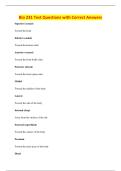 Bio 231 Test Questions with Correct Answers