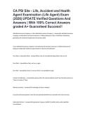 CA PSI Life&comma; Accident & Health Agent Examination &lpar;Life Agent&rpar; Exam Questions & Answers &vert; Verified Solutions &vert; Latest 2026 Study Guide &vert; Exam Prep