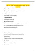 Bio 348 Final Exam Questions with Correct&NewLine;Answers