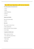 BioL 348 Exam Questions with Correct Answers