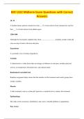 BIO 1322 Midterm Exam Questions with Correct&NewLine;Answers