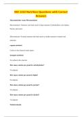 BIO 1322 Nutrition Questions with Correct&NewLine;Answers