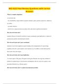 BIO 3122 Final Review Questions with Correct&NewLine;Answers