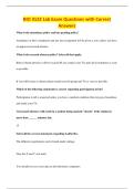 BIO 3122 Lab Exam Questions with Correct&NewLine;Answers