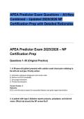 APEA 3P Predictor Exam Questions 2025-2026 &vert; Latest Updated with Verified Answers & Detailed Rationales &vert; NP Certification Prep &vert; Graded A&plus; &vert; Guaranteed Pass