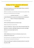 BUNDLE OF Biology 111  QUESTIONS WITH 100&percnt; CORRECT ANSWERS