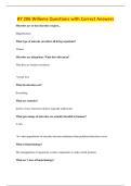 BY 206 Willems Questions with Correct Answers