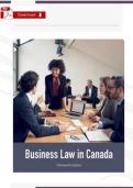 Test Bank For Business Law In Canada&comma; 13th Edition By Richard A&period; Yates&comma; Trevor Clarke&comma; Angus Ng&comma; Teresa Bereznicki-Korol All Chapters&lbrack;1-15&rsqb; Verified Questions And Answers Latest Version&NewLine;