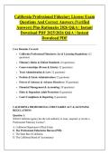 California Professional Fiduciary License Exam &NewLine;Questions And Correct Answers &lpar;Verified &NewLine;Answers&rpar; Plus Rationales 2026 Q&A &vert; Instant &NewLine;Download PDF 2025&sol;2026 Q&A &vert; Instant &NewLine;Download PDF 