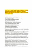 AGA CGFM Exam 1 Study Guide Certified Government Financial Manager Practice Questions & Answers- Federal Budgeting&comma; Accountability&comma; & FASAB Standards &lpar;Latest 2026-2027&rpar;&period;pdf&NewLine;&NewLine;