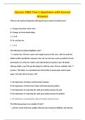 Classics 2902 Test 1 Questions with Correct&NewLine;Answers