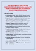NSG 530 ADVANCED PATHOPHYSIOLOGY &NewLine;COMPREHENSIVE EXAM 1&comma; 2&comma; 3 & 4 Verified Questions With &NewLine;Detailed Clinical Rationales &vert; 2025-2026 Edition Wilkes &NewLine;University &vert; Advanced Pathophysiology 