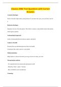 Classics 2902 Test Questions with Correct&NewLine;Answers