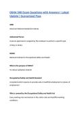 OSHA 500 Exam Questions with Answers&vert; Latest Update&vert; Guaranteed Pass