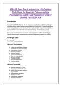 APEA 3P Exam Practice Questions&colon; 150-Question&NewLine;Study Guide for Advanced Pathophysiology&comma;&NewLine;Pharmacology&comma; and Physical Assessment LATEST&NewLine;UPDATE THIS YEAR&period;PDF
