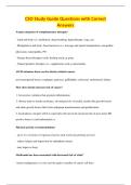 CSO Study Guide Questions with Correct&NewLine;Answers