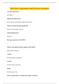 CSO Test 1 Questions with Correct Answers