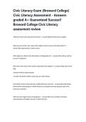 Broward College Civic Literacy Exam &lpar;CLA&rpar; Questions & Answers &vert; Civic Literacy Assessment Review &vert; Latest 2026 Study Guide