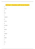 CSO Exam 1 Questions with Correct Answers