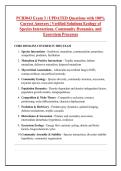 PCB3043 Exam 3 &vert; UPDATED Questions with 100&percnt; &NewLine;Correct Answers &vert; Verified Solutions Ecology of &NewLine;Species Interactions&comma; Community Dynamics&comma; and &NewLine;Ecosystem Processes 