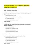 2026 Gerontology HESI Practice Questions with Correct Answers&NewLine;