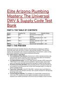 2026&sol;2027 Elite Arizona Plumbing Code Mastery&colon; Universal DWV & Supply Test Bank &lpar;IPC&sol;UPC&rpar; &vert; 19&plus; S-Tier Q&A