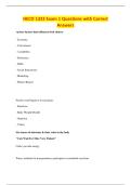 HECO 1322 Exam 1 Questions with Correct&NewLine;Answers