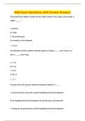 HGD Exam Questions with Correct Answers