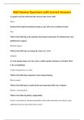 HGD Review Questions with Correct Answers