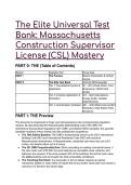 2026&sol;2027 Massachusetts Construction Supervisor License &lpar;CSL&rpar; Unrestricted Exam Prep&colon; S-Tier 19&plus; Question Elite Test Bank & Study Guide