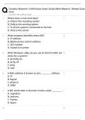 CompTIA Network&plus; Certification Exam Guide &lpar;Mike Meyers&rpar; &sol; N10-008 & N10-009 Review Questions &sol; Score 100&percnt;
