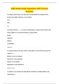 HGD Study Guide Questions with Correct&NewLine;Answers