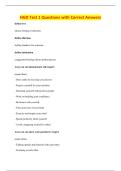 HGD Test 1 Questions with Correct Answers