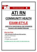2023 ATI RN Community Health Exam &ndash; 2023 Community Health NGN Questions and Case Scenarios &lpar;Actual PDF&rpar;