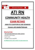 2023 ATI RN Community Health Retake Exam &ndash; 2023 Community Health NGN Questions and Case Scenarios &lpar;Actual PDF&rpar;