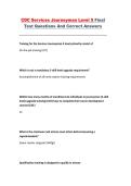 CDC Services Journeyman Level 5 Final Test Questions and Correct Answers &ndash; Exam Prep