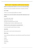 KLETC Exam 1 Questions with Correct Answers