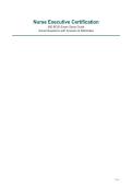 Nurse Executive Certification &lpar;NE-BC&reg;&rpar; Exam Study Guide Actual Questions with Answers & Rationales&vert; Latest Update
