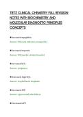 TIETZ CLINICAL CHEMISTRY FULL REVISION&NewLine;NOTES WITH BIOCHEMISTRY AND&NewLine;MOLECULAR DIAGNOSTIC PRINCIPLES&NewLine;CONCEPTS