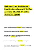 Mk1 swe Exam Study Guide &ndash; &NewLine;Practice Questions with Verified &NewLine;Answers&period; GRADED A&plus;&period; Latest &NewLine;2026&sol;2027 Update 
